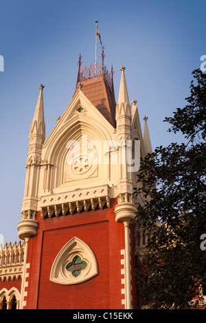 India, West Bengal, Kolkata, Calcutta, High Court Building, architectural detail Stock Photo