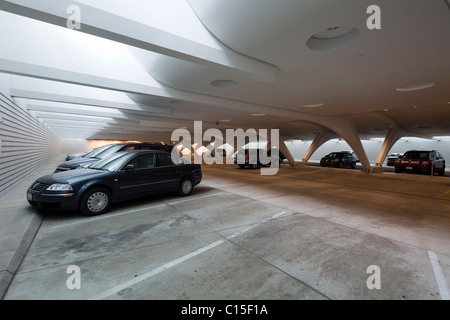 parking garage, Quadracci Pavilion, designed by Santiago Calatrava, Milwaukee Art Museum, Wisconsin, USA Stock Photo