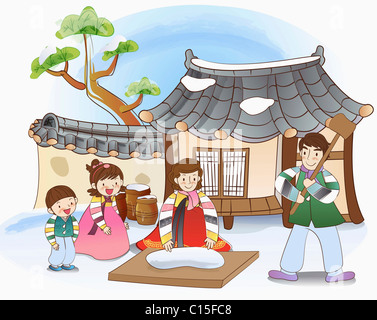 scene of Korean traditional holidays Stock Photo