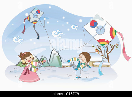 scene of Korean traditional holidays Stock Photo