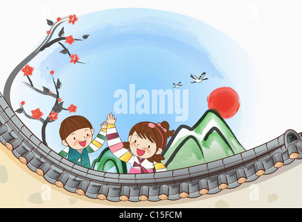 scene of Korean traditional holidays Stock Photo