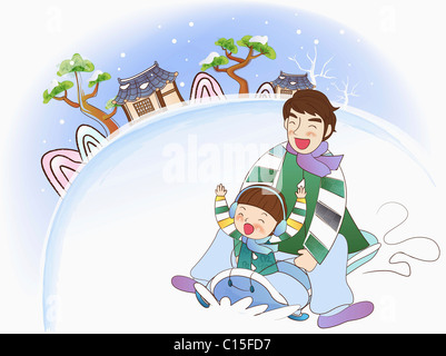 scene of Korean traditional holidays Stock Photo