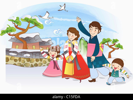 scene of Korean traditional holidays Stock Photo