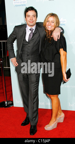 Jimmy Fallon, Nancy Juvonen attends the Los Angeles Premiere of 'He's Just Not That Into You' held the Grauman's Chinese Stock Photo