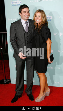 Jimmy Fallon, Nancy Juvonen attends the Los Angeles Premiere of 'He's Just Not That Into You' held the Grauman's Chinese Stock Photo