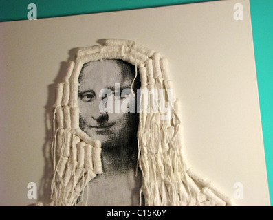 TAMPON MONA LISA Artist Dave Morice has recreated Leonardo Da Vinci's most famous work of art, The Mona Lisa - made entirely Stock Photo