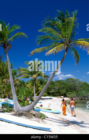 Bahia de Punta Soliman Beach on the Riviera Maya River, Yucatan, Mexico, North America Stock Photo