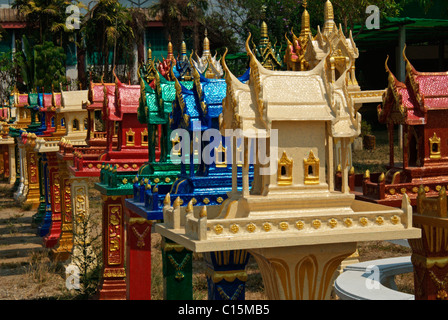 Spirit houses on sale,Chiang Rai,Thailand Stock Photo