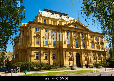 The Neo Baroque Croatian National Theatre, Marshal Tito Square , Zagreb, Croatia Stock Photo