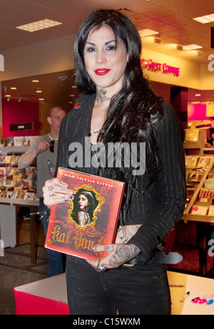 Kat Von D  at a book signing at Borders, celebrating the launch of Kat's new book 'High Voltage Tattoo'. Las Vegas, Nevada - Stock Photo