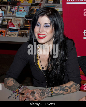 Kat Von D at a book signing at Borders, celebrating the launch of Kat's new book 'High Voltage Tattoo'. Las Vegas, Nevada - Stock Photo