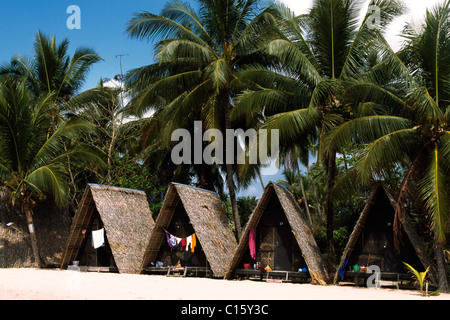 Beach huts on Lamai Beach, Ko Samui island, Thailand, Asia Stock Photo