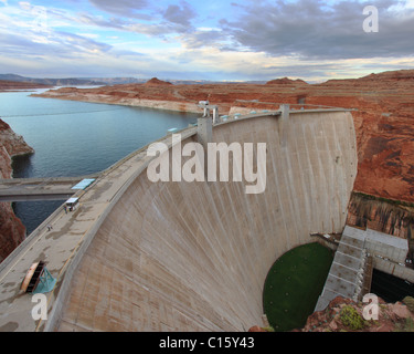 Glen Canyon Dam and Lake Powell in Page, Arizona Stock Photo