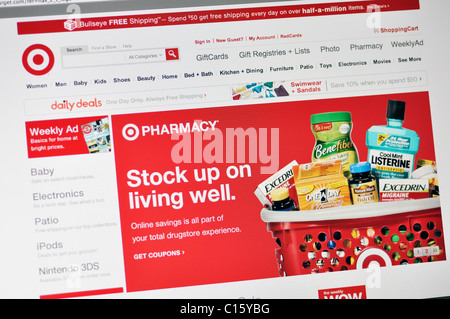 Target store website Stock Photo