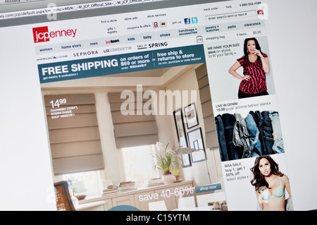 JCPenney department store website Stock Photo