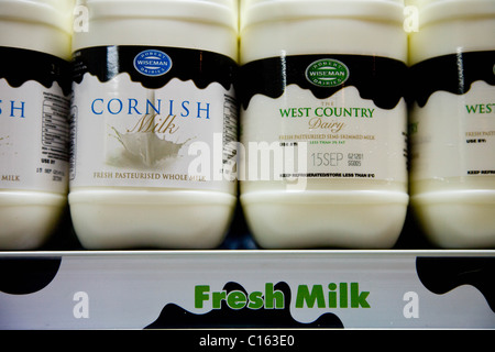 Robert Wiseman West Country Pasteurised Milk Stock Photo