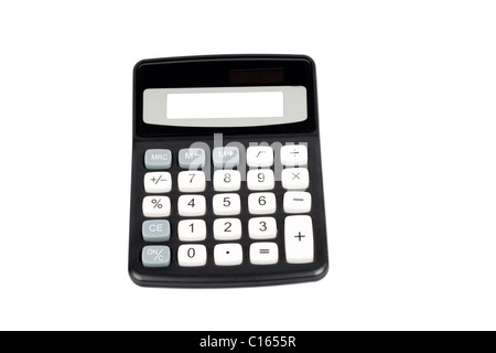 Calculator isolated on white Stock Photo