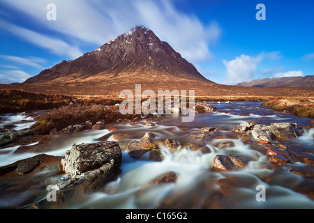 Buachaille Etive Mor and the River Coupall Scottish Highlands Scotland UK GB  Europe Stock Photo