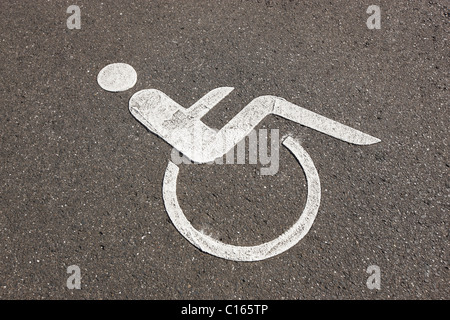Disabled parking space, Germany, Europe Stock Photo