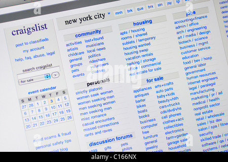 Craigslist website New York City Stock Photo Alamy Craigslist website New York City Stock Photo Alamy
