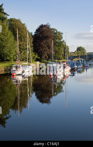 River Dart and Vire Island from Steamer Quay, Totnes, Devon, England, Great Britain Stock Photo