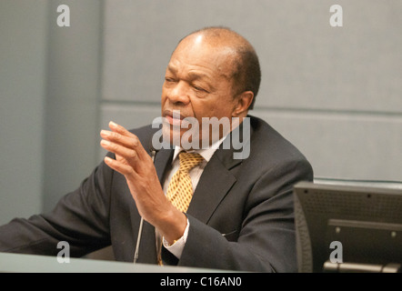 Former DC Mayor Marion Barry speaks during a DC Council hearing in Washington D.C.Former DC Mayor Marion Barry speaks during a D Stock Photo