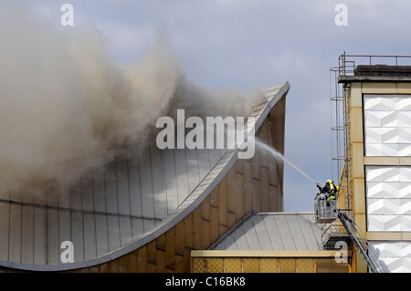 Philharmonie, Philharmonics Building on fire, Berlin, Germany, Europe Stock Photo