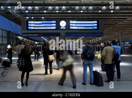 East Midland Trains Platform - St Pancras Station - London Stock Photo