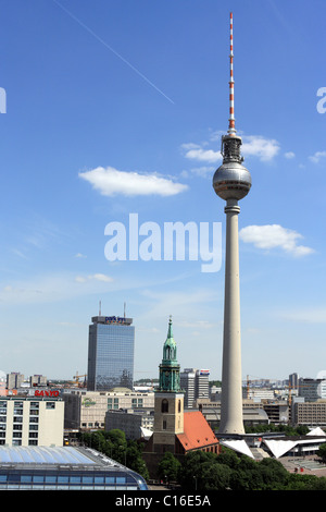 Fernsehturm, TV Tower, Alexanderplatz Square, Berlin, Germany, Europe Stock Photo