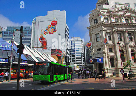 Manners Street, Wellington, Wellington Region, North Island, New Zealand Stock Photo