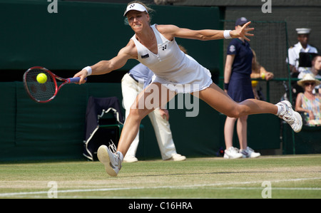 Elena Dementieva, Russia, in action at the All England Lawn Tennis Championships,  Wimbledon, London, England Stock Photo