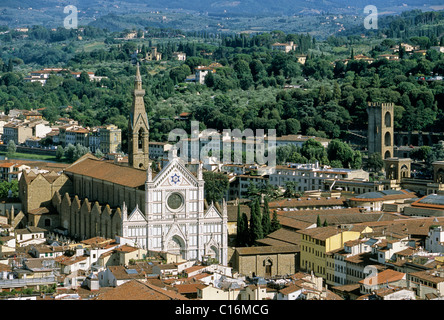 Santa Croce Basilica, Florence, Firenze, Tuscany, Italy, Europe Stock Photo