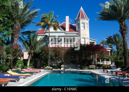 Colonial style house, Key West, The Keys, Florida, USA Stock Photo