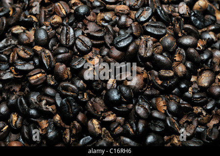 Freshly roasted coffee beans, Miraflor-Moropotente Nature Reserve, Esteli, Nicaragua, Central America Stock Photo