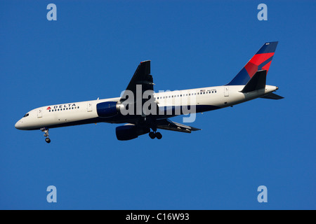 Delta Airlines jet plane in the air Stock Photo