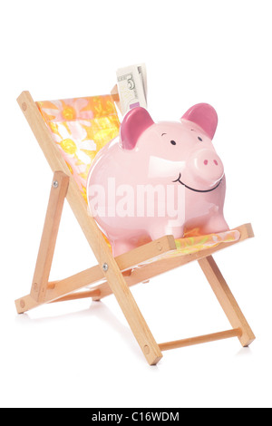 saving for a holiday studio cutout Stock Photo
