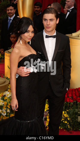 Vanessa Hudgens and Zac Efron The 81st Annual Academy Awards (Oscars) - Arrivals at the Kodak Theatre Hollywood, California - Stock Photo