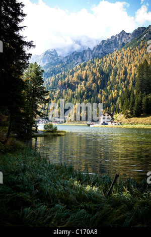 Lago di Dobiacco Stock Photo