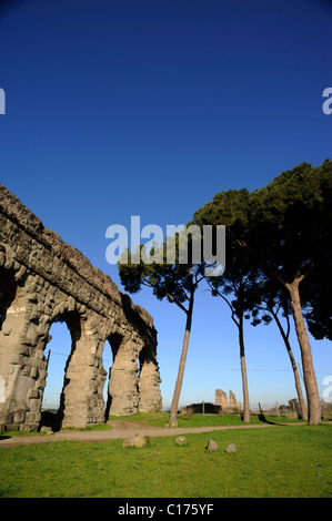 Italy, Rome, Parco degli Acquedotti, ancient roman aqueduct Stock Photo