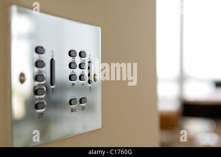 Detail of audio-visual control panel Stock Photo