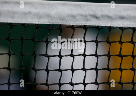 The top of the tennis net at the All England Lawn Tennis Championships at Wimbledon, London, England on Tuesday, June 30, 2009.  Stock Photo