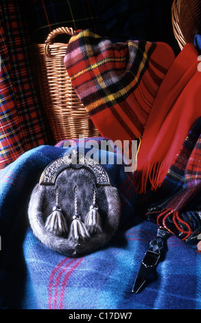 Lochcarron of Scotland, Schottland Keith Tartan - Sciarpa in lana d'agnello