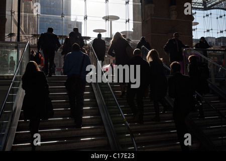 commuters at liverpool street station in london Stock Photo