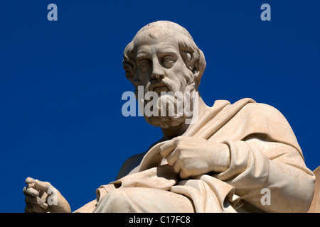 Philosopher Plato outside of Athens Academy Stock Photo