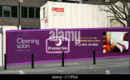 Amstrad's old headquarters in Brentwood, Essex is being converted into a Premier Inn budget hotel. The office has been derelict Stock Photo