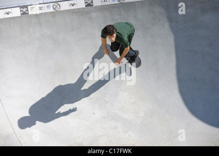 skate boarding in venice beach california skate park Stock Photo