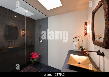 Bathroom of luxury home. Stock Photo