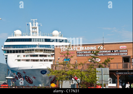 Ketchikan, Alaska. Cruise terminal Ketchikan, Southeast Alaska. Stock Photo