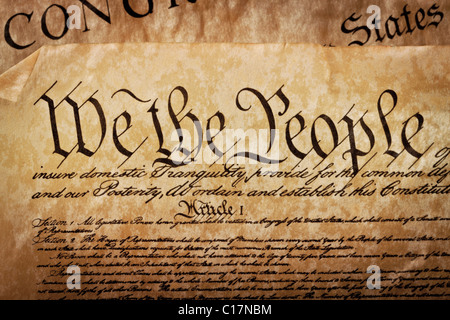 The Constitution for the United States of America Stock Photo