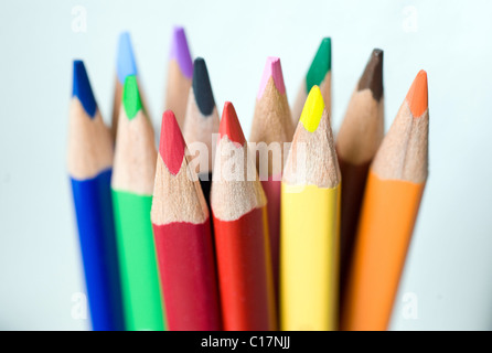 Coloured crayons Stock Photo